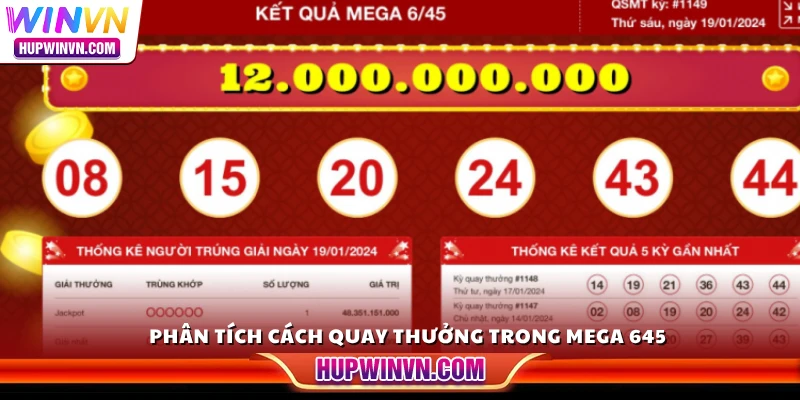 Phân tích cách quay thưởng trong Mega 645